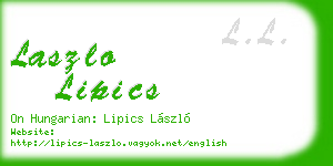 laszlo lipics business card