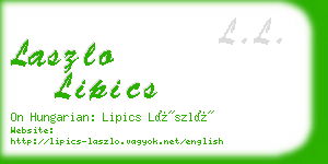 laszlo lipics business card